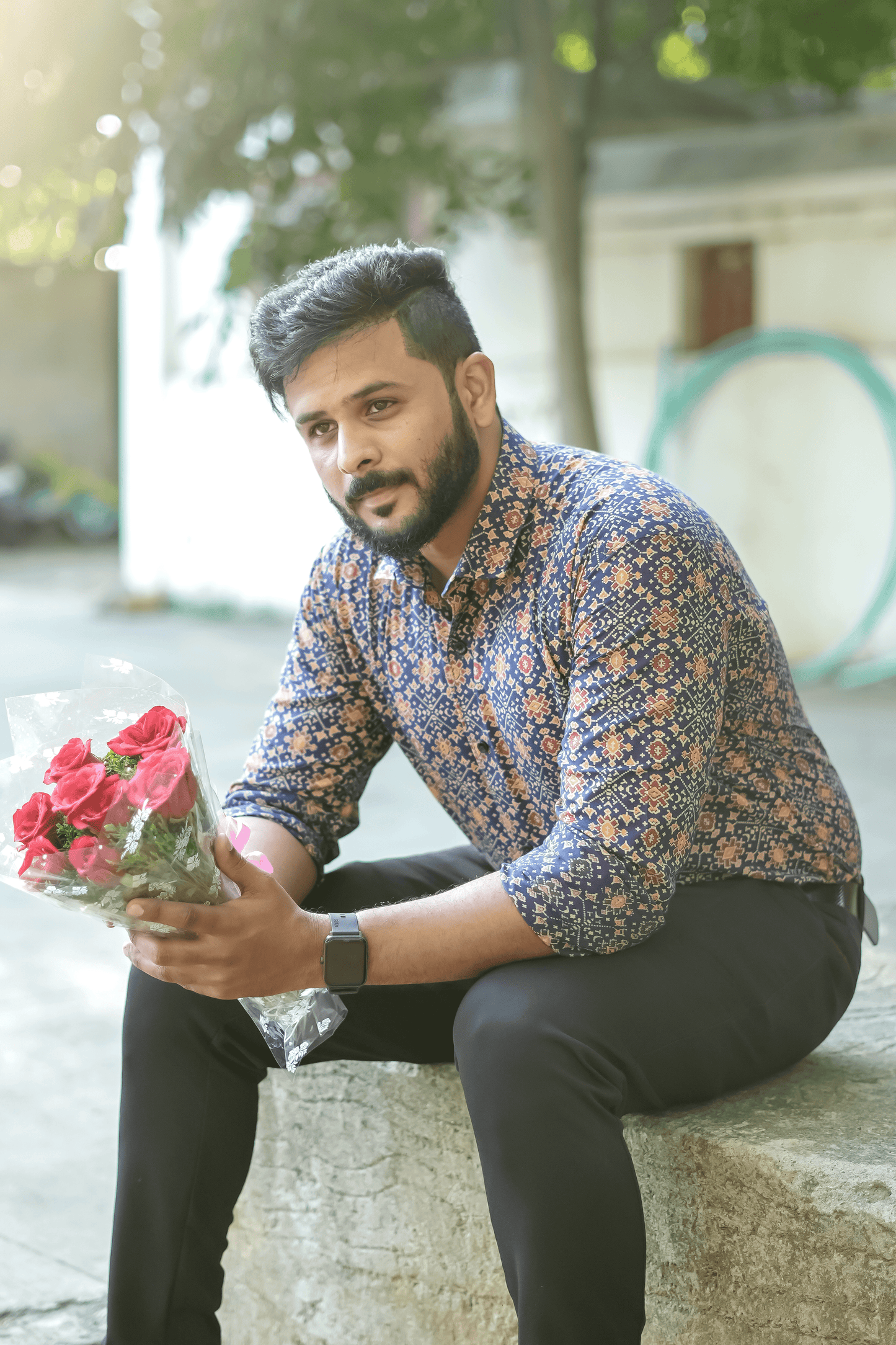 Neelva - Blue Ajrakh Cotton Shirt