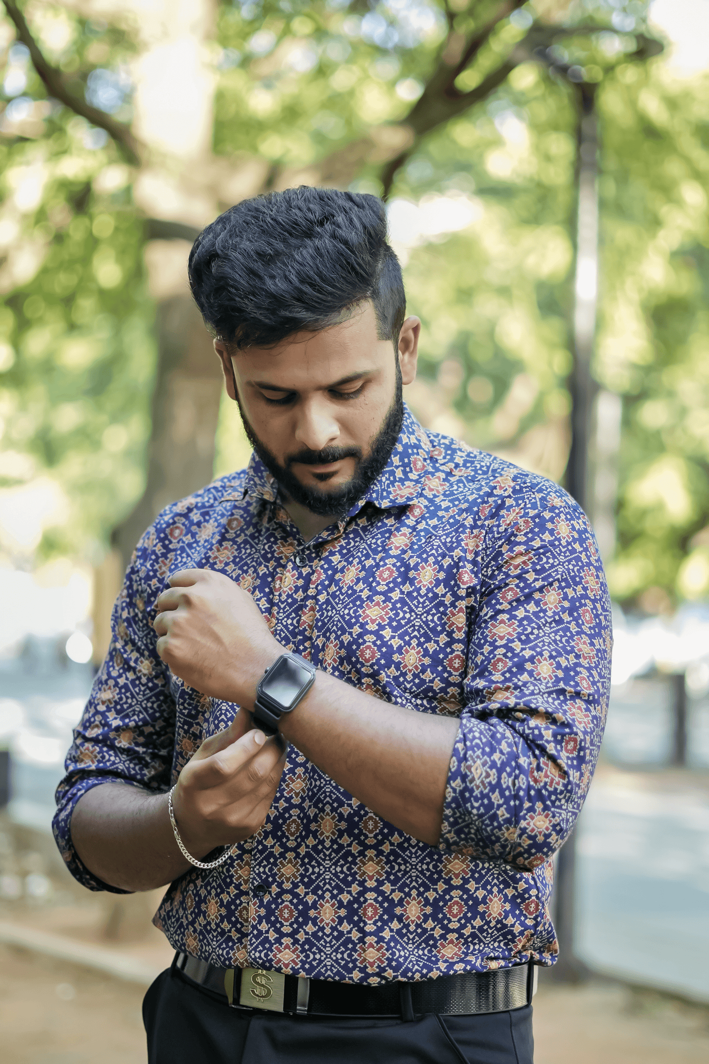 Neelva - Blue Ajrakh Cotton Shirt